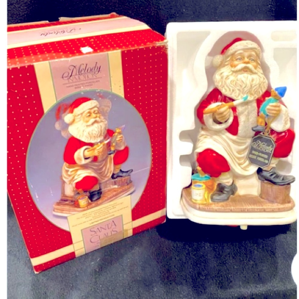 Melody In Motion “Santa Claus” Retired Music Box Musical Figurine By Waco